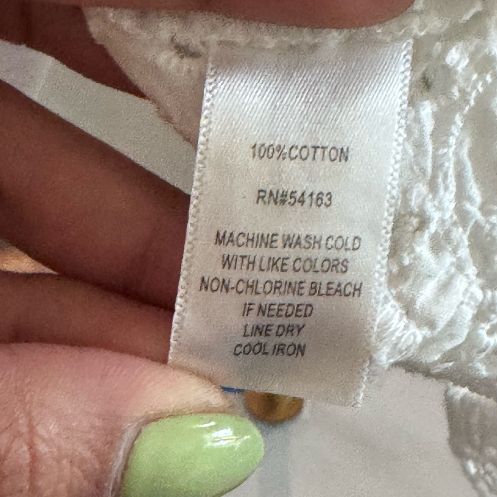 Marc New York White Eyelet Tie-Front Blouse - Picture 4 of 7